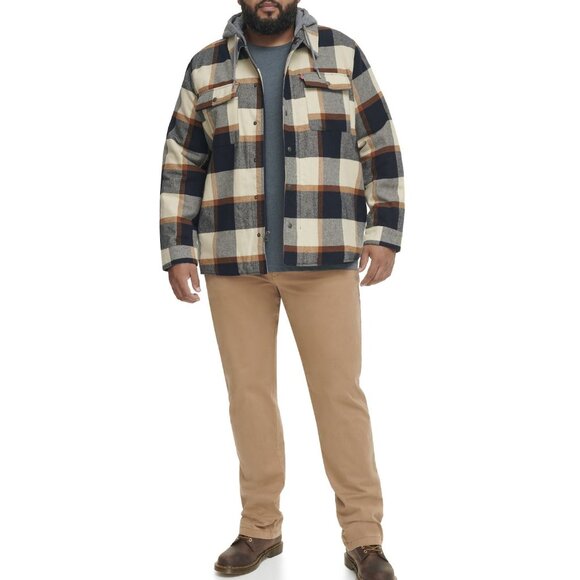 Levi's Plaid Sherpa Lined Hooded Shirt Jacket 3XL - Picture 4 of 14